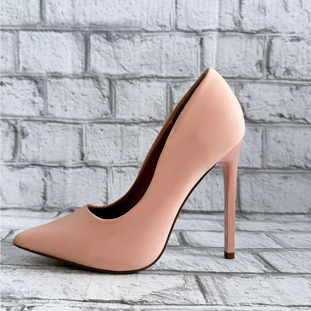 Peach high heels